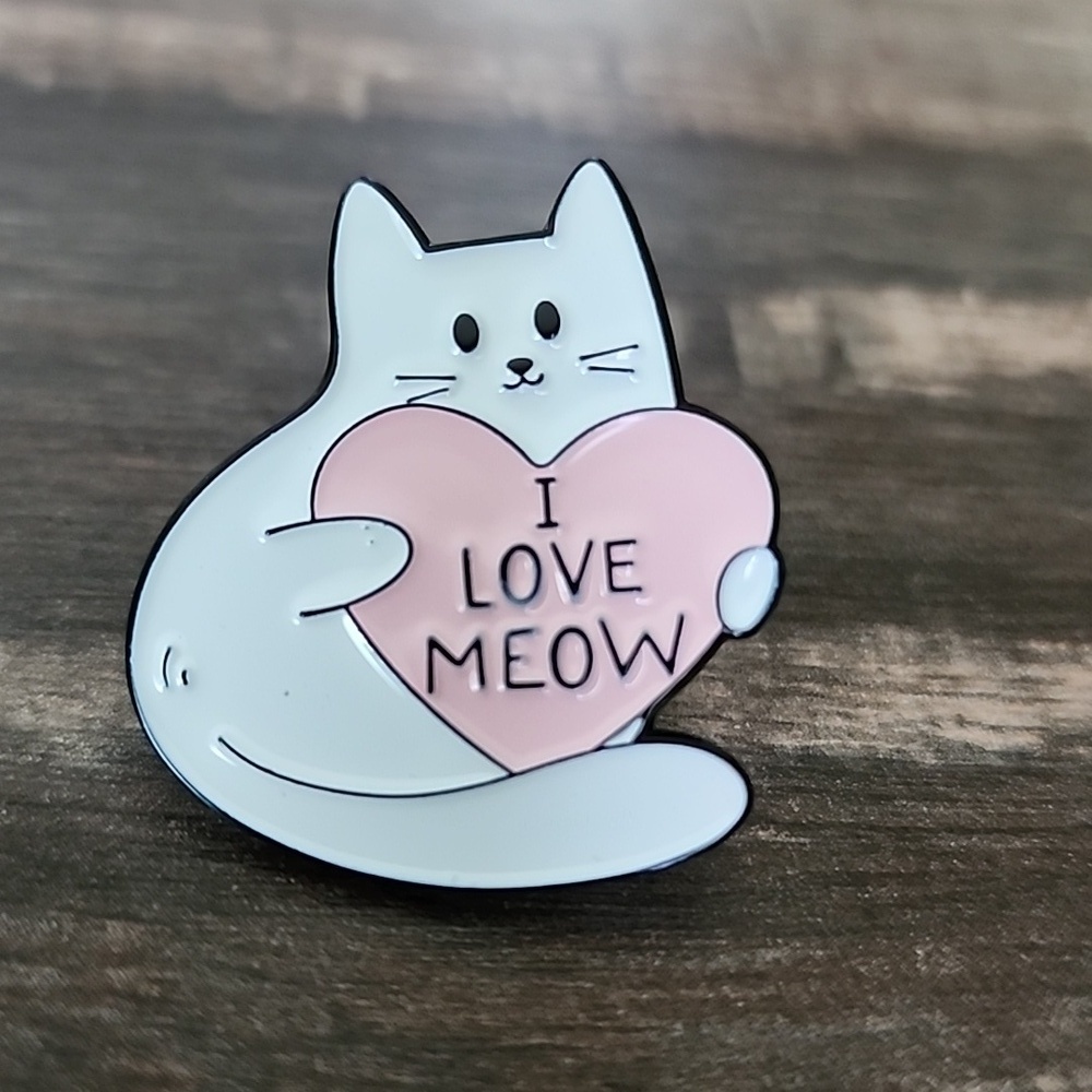 I Love Meow CAT Brooch BROOCH PIN